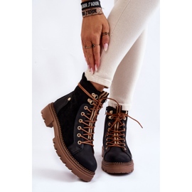 Black Suede Trapper Boots Alette 1