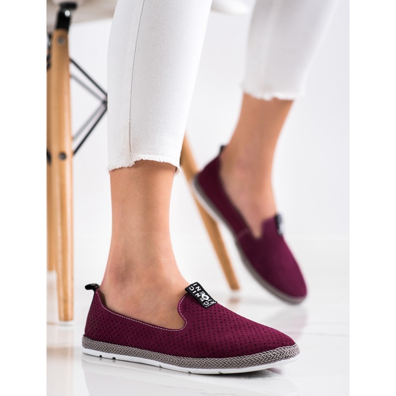 Filippo Casual leather slipons red 1