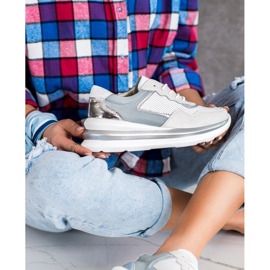 ARTIKER Lace-up Sports Leather Shoes white grey multicolored 1