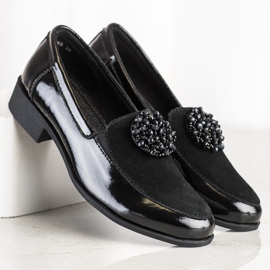 Filippo Leather shoes with an ornament black 1