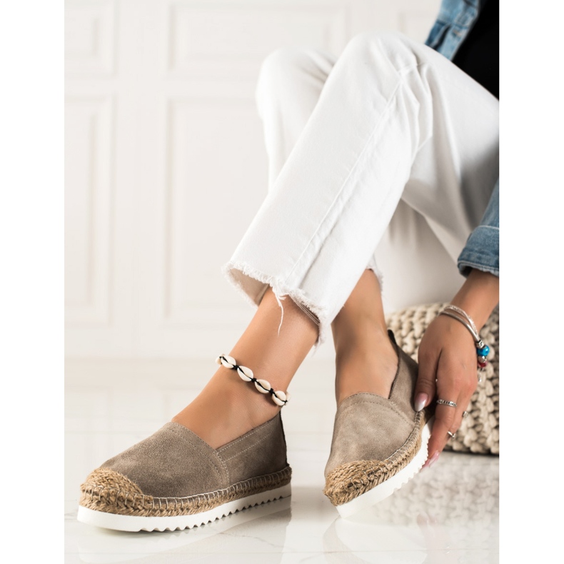 T.Sokolski Leather Espadrilles On The Platform brown 2