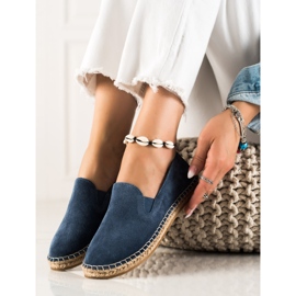 T.Sokolski Classic Leather Espadrilles navy blue 1