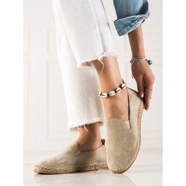 T.Sokolski Classic Leather Espadrilles beige brown 1
