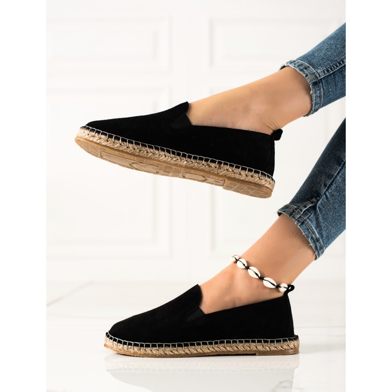 T.Sokolski Classic Leather Espadrilles black 1