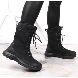 Women's waterproof snow boots insulated black DK 2 Women's waterproof snow boots insulated black DK 2