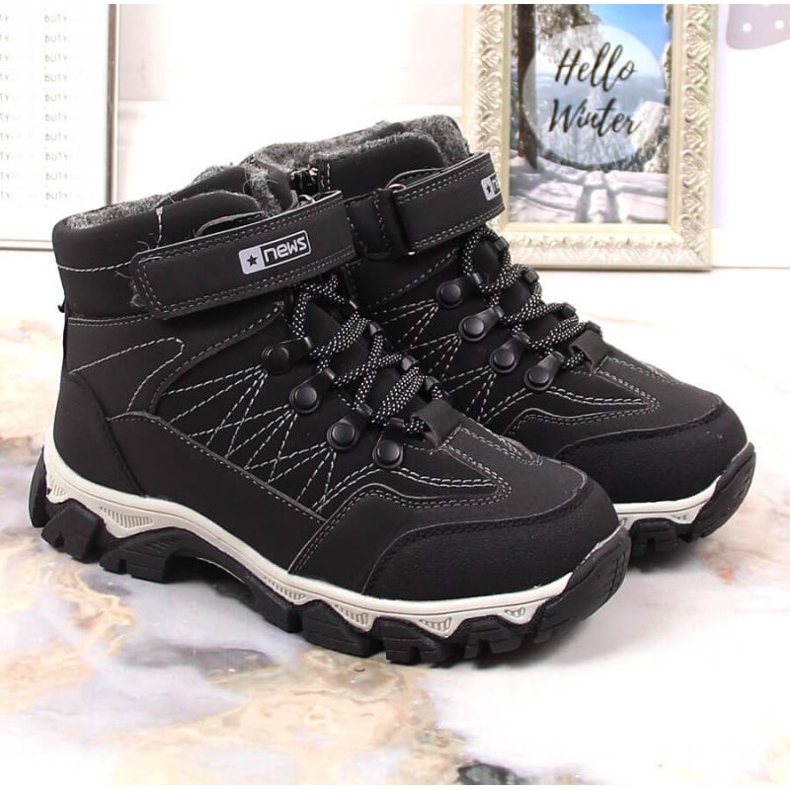 Hiking boots insulated with sheep's wool eVento Jr EVE390 black 2