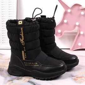 Snow boots insulated with sheep's wool Miss Jr EVE391 black 2