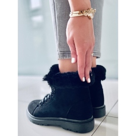 BM Lace-up boots with fur Morena Black 1