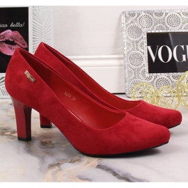 Women's red suede pumps Sergio Leone 1459 2