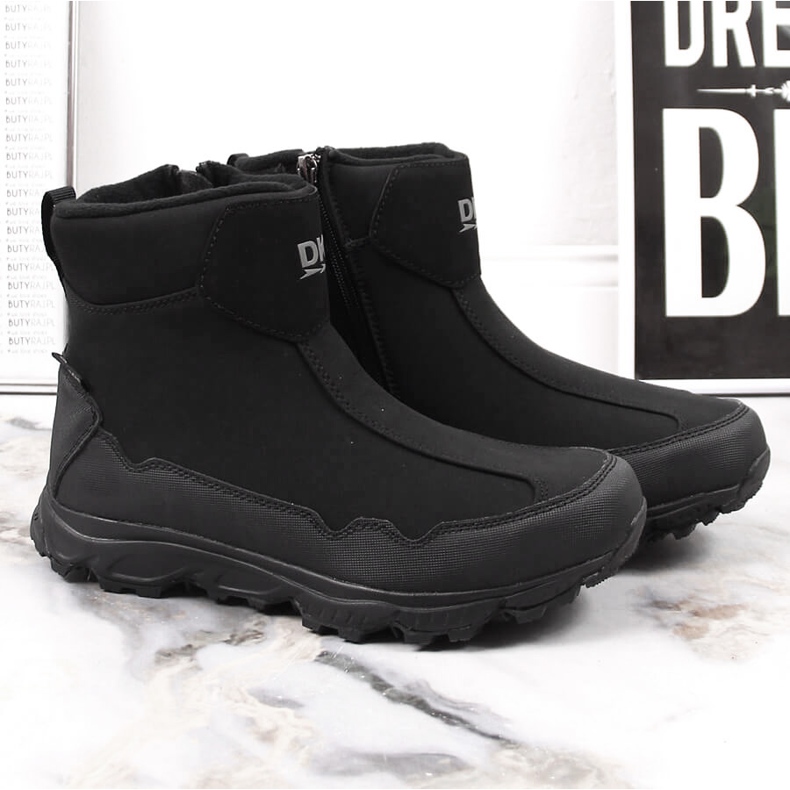 Waterproof youth snow boots insulated trekking black DK 2462 2