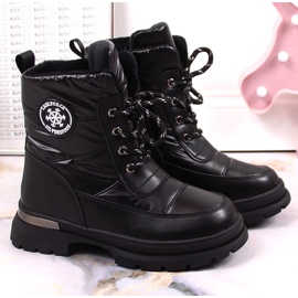 BM Girl's snow boots insulated with sheep's wool black Miss 2