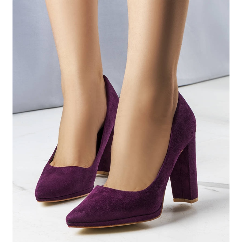 Emma's purple high heel pumps violet 1
