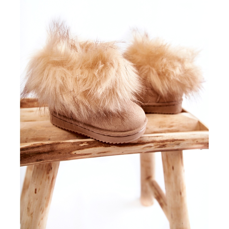 FR1 Children's Snow Boots With Fur Beige Ariana 3 FR1 Children's Snow Boots With Fur Beige Ariana 3