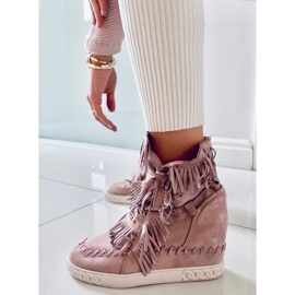 BM Peggy Pink suede fringed sneakers 1 BM Peggy Pink suede fringed sneakers 1