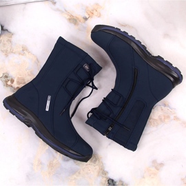 Women's waterproof snow boots, navy blue DK 2
