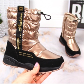 Evento Snow boots insulated with lambswool gold Miss golden 1