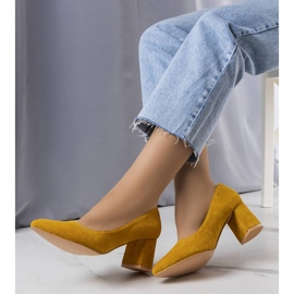 PA1 Yellow heeled pumps from Sadilla 1