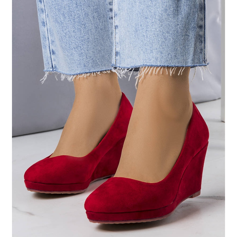 PA1 Red wedge pumps from Reine 1