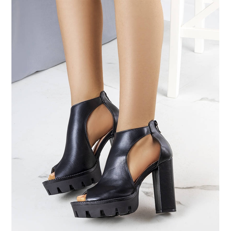 BM Black heeled sandals from Callum 1
