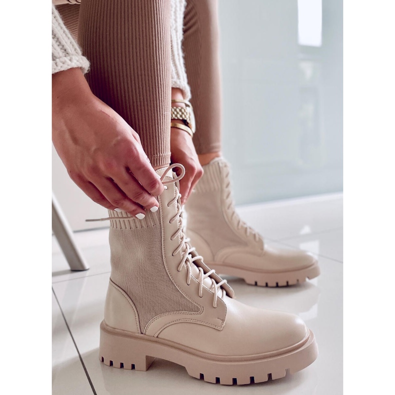 BM Boots with elastic Cass Beige upper 1