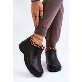 PM2 Women's Slip-on Rain Boots Warm Spots Black Izera 1