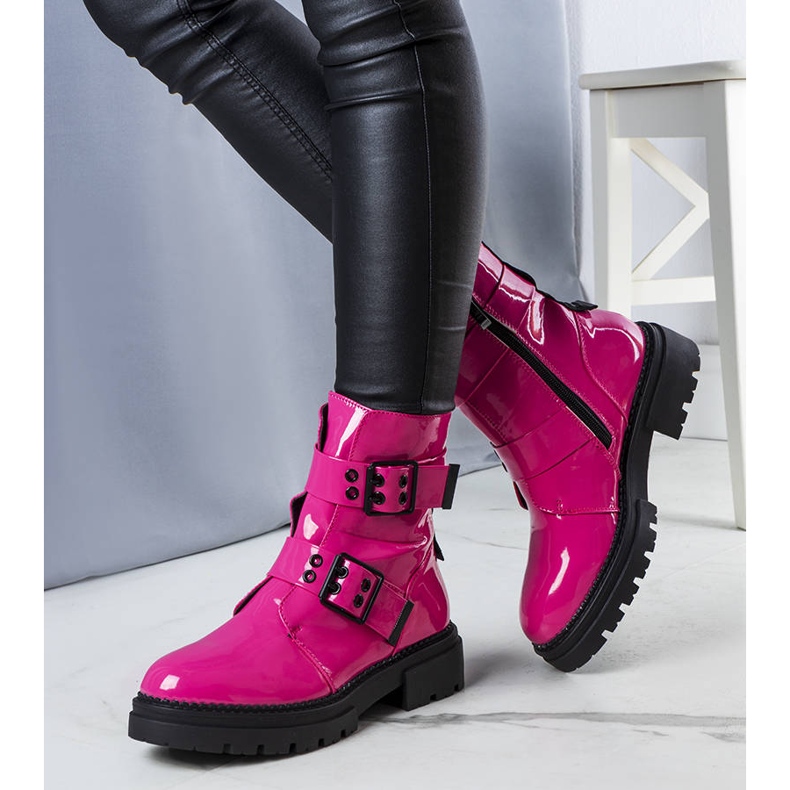 BM Pink lacquered insulated boots from Faleri 1