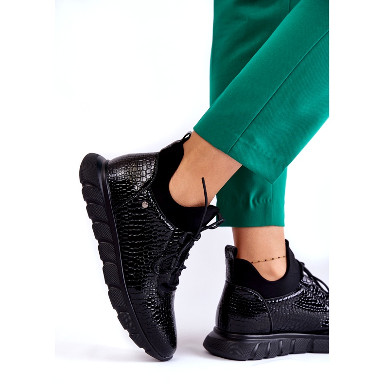 Vinceza Women's Light Slip-on Sneakers Black Soroco 4