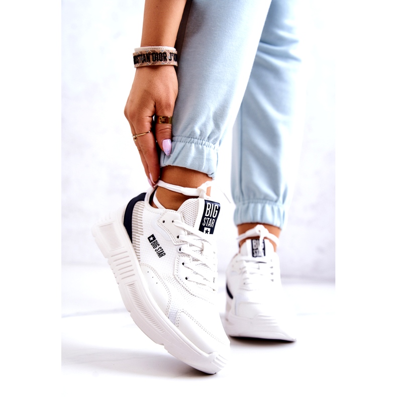 Fashionable Sneakers Sport Shoes Big Star JJ274596 White navy blue 5 Fashionable Sneakers Sport Shoes Big Star JJ274596 White navy blue 5
