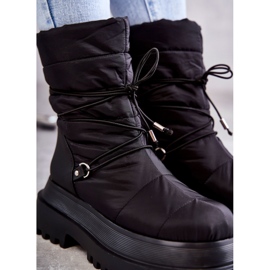 Women's snow boots on the platform black 3