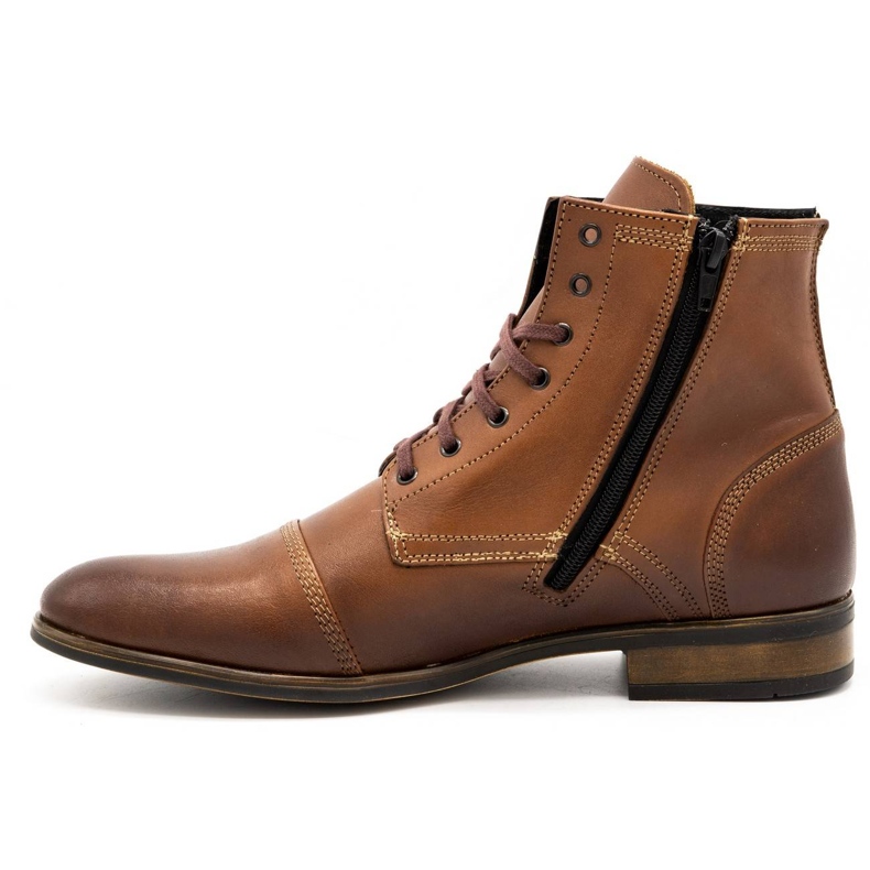 Olivier Men's leather Chelsea boots 287D Św brown 1 Olivier Men's leather Chelsea boots 287D Św brown 1