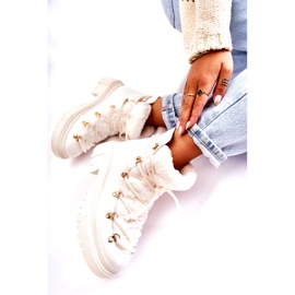 PS1 Eco-Leather Warm Boots Trappers White Arisa 4 PS1 Eco-Leather Warm Boots Trappers White Arisa 4