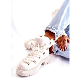 PS1 Eco-Leather Warm Boots Trappers White Arisa 5