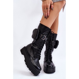 BM Women's Bov Boots With Kidney Lace Up Black Lillien 1 BM Women's Bov Boots With Kidney Lace Up Black Lillien 1