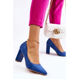 PS1 Blue Estellia Suede High Heel Pumps 2