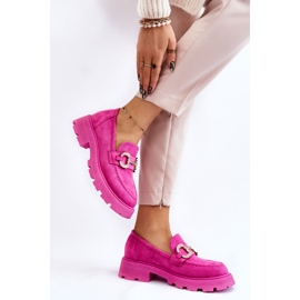 PS1 Women's Suede Platform Shoes Pink Deira 2