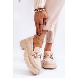 PS1 Women's Suede Platform Shoes With Beige Deira 1