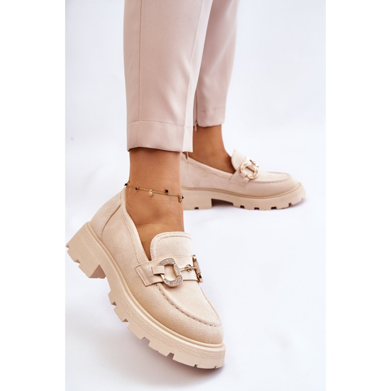 PS1 Women's Suede Platform Shoes With Beige Deira 2