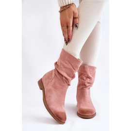 PG1 Women's Suede High Boots Pink Venis 1