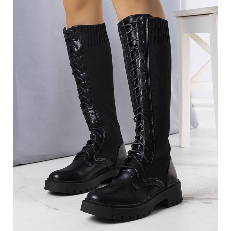 BM Black lace-up boots from Monren 1