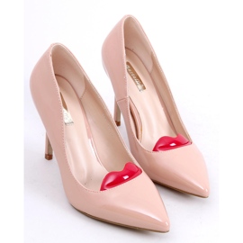 Original heels with lips 5801-35es-1 Pink beige 1