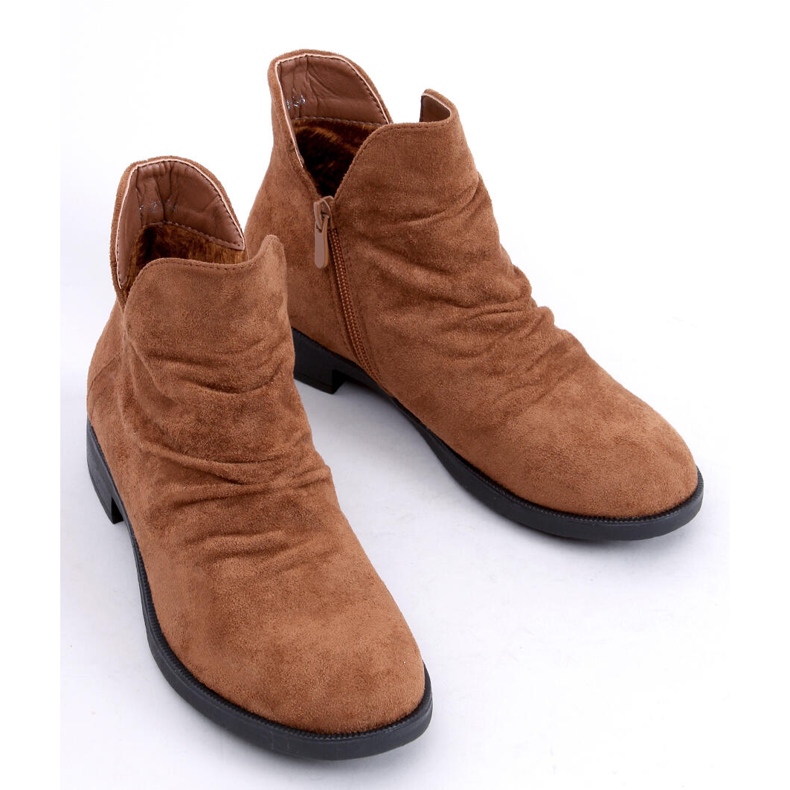 Boots with cut-out suede camel ST-21 Camel brown 1