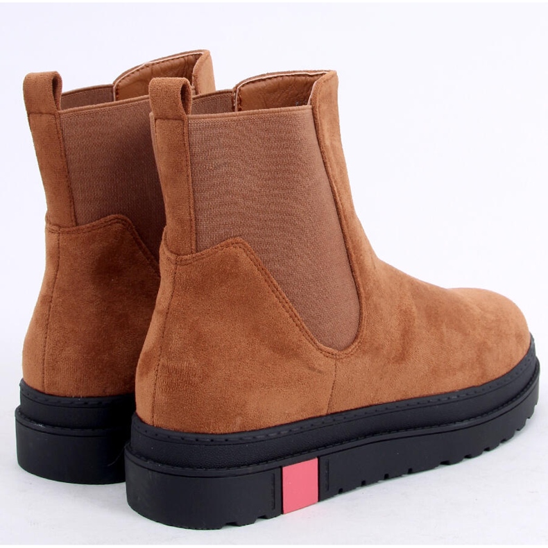 Chelsea boots on a high sole camel NS139P Camel brown 2