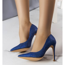 BM Navy blue shiny high heels 1 BM Navy blue shiny high heels 1