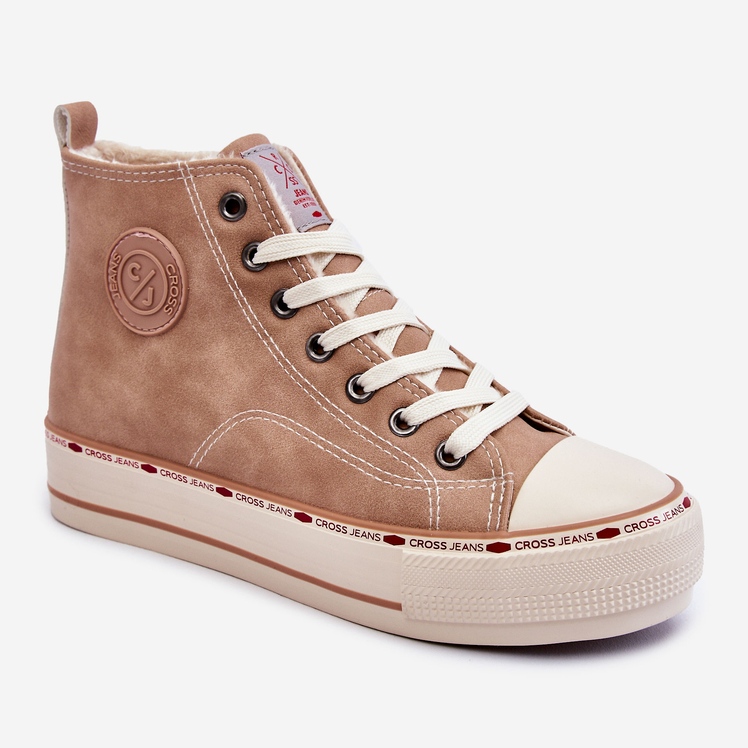 Women's High Cross Jeans KK2R4045C Beige Sneakers 1