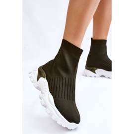 Women's High Sock Sport Shoes Green Jovie 2