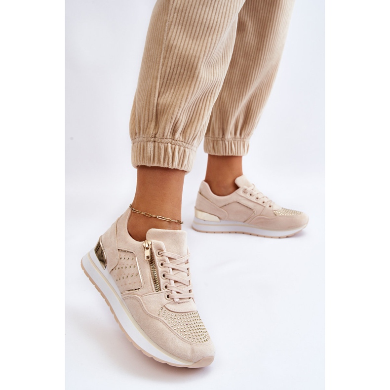 PG1 Women's Sport Shoes With Decorative Zipper Cream Adrea multicolored 2