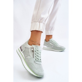 PG1 Women's Sports Shoes With A Decorative Zipper Green Adrea 2 PG1 Women's Sports Shoes With A Decorative Zipper Green Adrea 2