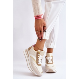 PG1 Hermain Beige Wedge Sneakers white 1