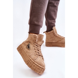 PM1 High Insulated Suede Sneakers Beige Evren 2