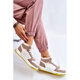 BM High Women's Sport Shoes Sneakers White and Beige Rumor 2 BM High Women's Sport Shoes Sneakers White and Beige Rumor 2